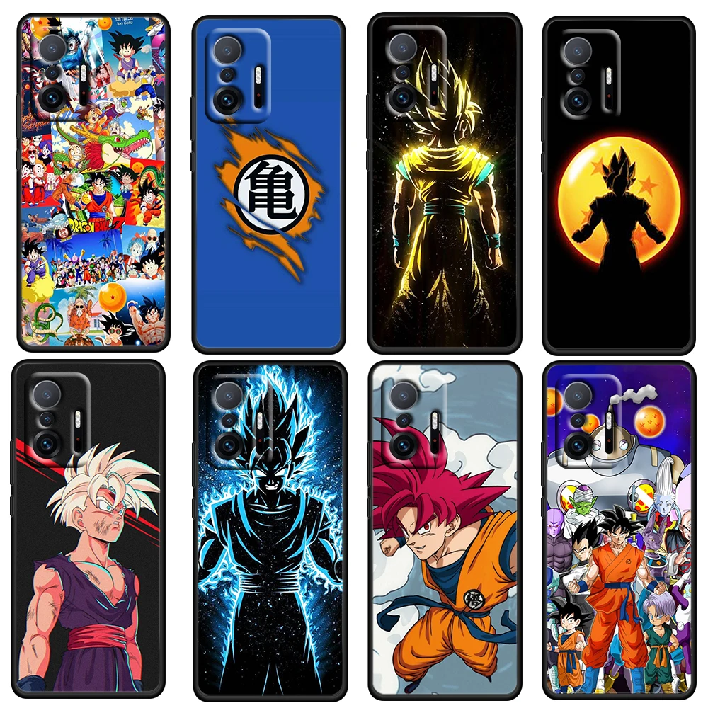 

Dragon ball Anime Saiyan For Xiaomi Mi 12 11 10 Ultra 11T 10T Lite Note10 Pro 10 5G TPU Soft Black Silicone Phone Funda Coque