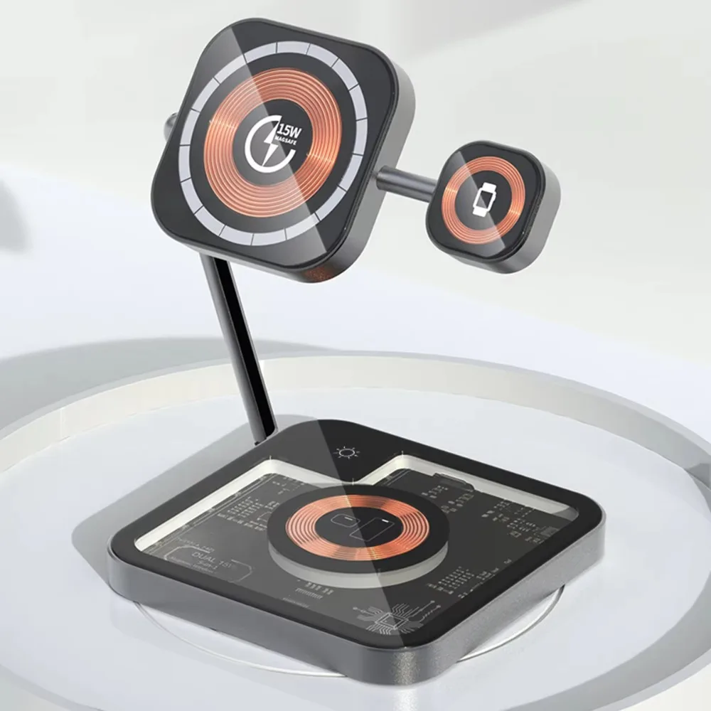 Оптовая продажа беспроводное зарядное устройство 4 и 1 magn etic 15 Вт быстрая зарядка