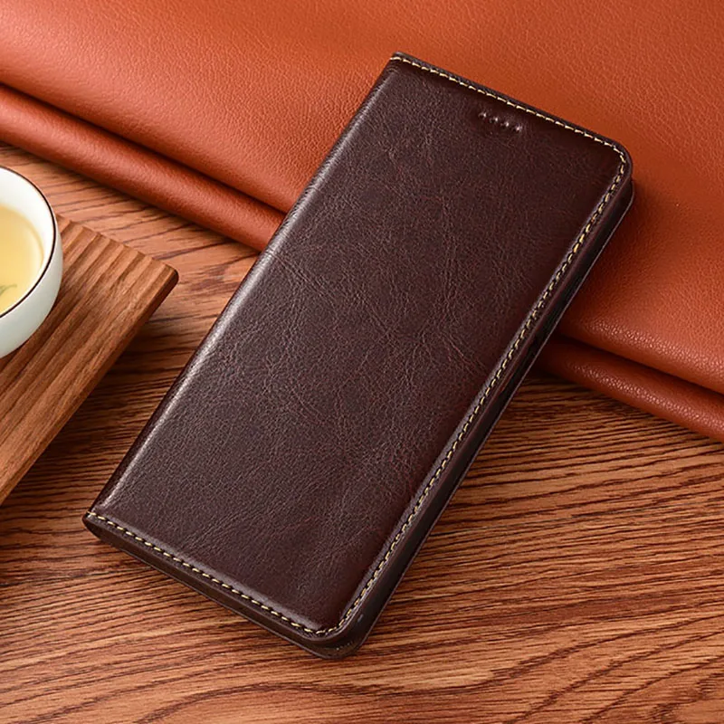 

Luxury Genuine Leather Case For Tecno Pop 2 3 4 5 6 5S 5X 5c F Plus Pro Lite Cases Retro Crazy Horse Wallet Flip Cover