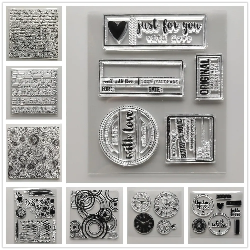 Прозрачный штамп для фотоальбома силиконовый скрапбукинга | Дом и сад