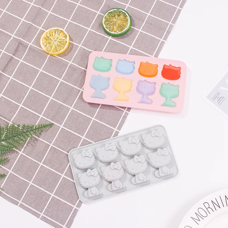 Силиконовая форма для льда Hello Kitty Kawaii мультяшное аниме HelloKitty сделай сам шоколада