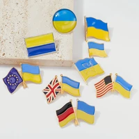 new ukraine flag badge brooches for women men ukrainian jewelry enamel accessories coat dress suits shirt lapel pins kids gifts