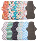 Длинные подкладки для трусиков, ежедневные менструальные гигиенические Многоразовые моющиеся подкладки для менструации с бамбуковым углём, размер XL