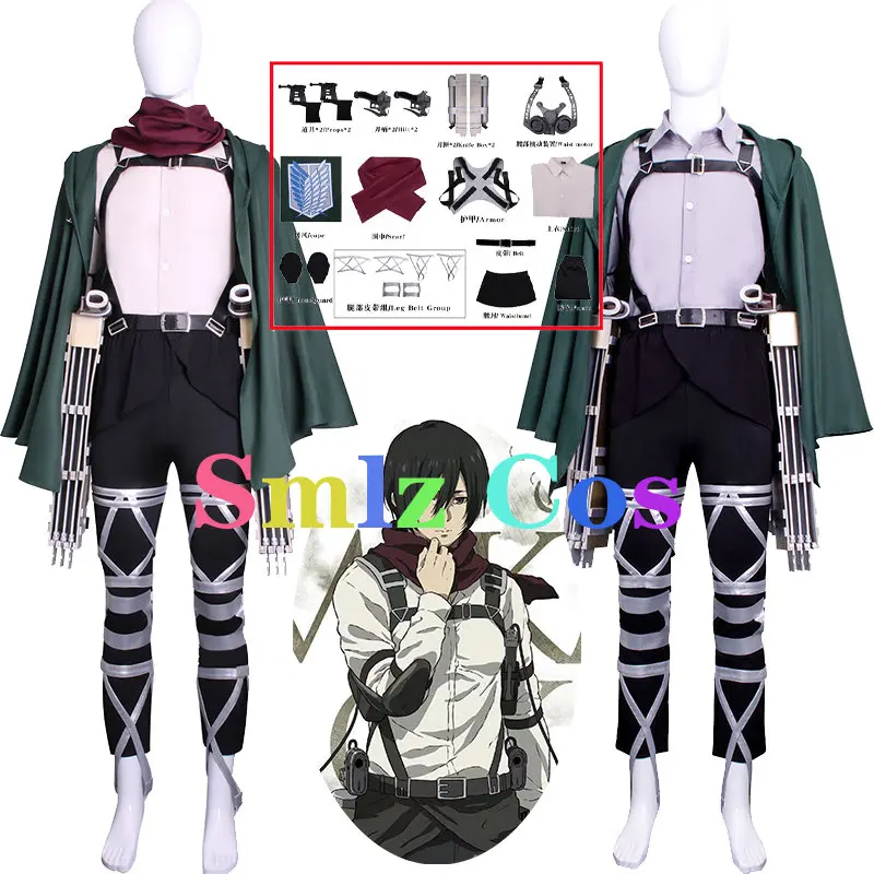 

Rivaille Cosplay The Final Season Anime Attack on Titan Cosplay Mikasa Ackerman Costume Halloween Shingeki no Kyojin Uniform