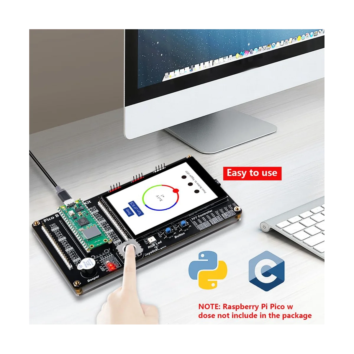 Для Pico/Pico W GPIO дополнительный модуль с 3 5 дюймовым сенсорным экраном RGB светильник