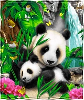 precious pandas super soft plush flannelthrow blanket lovely gift