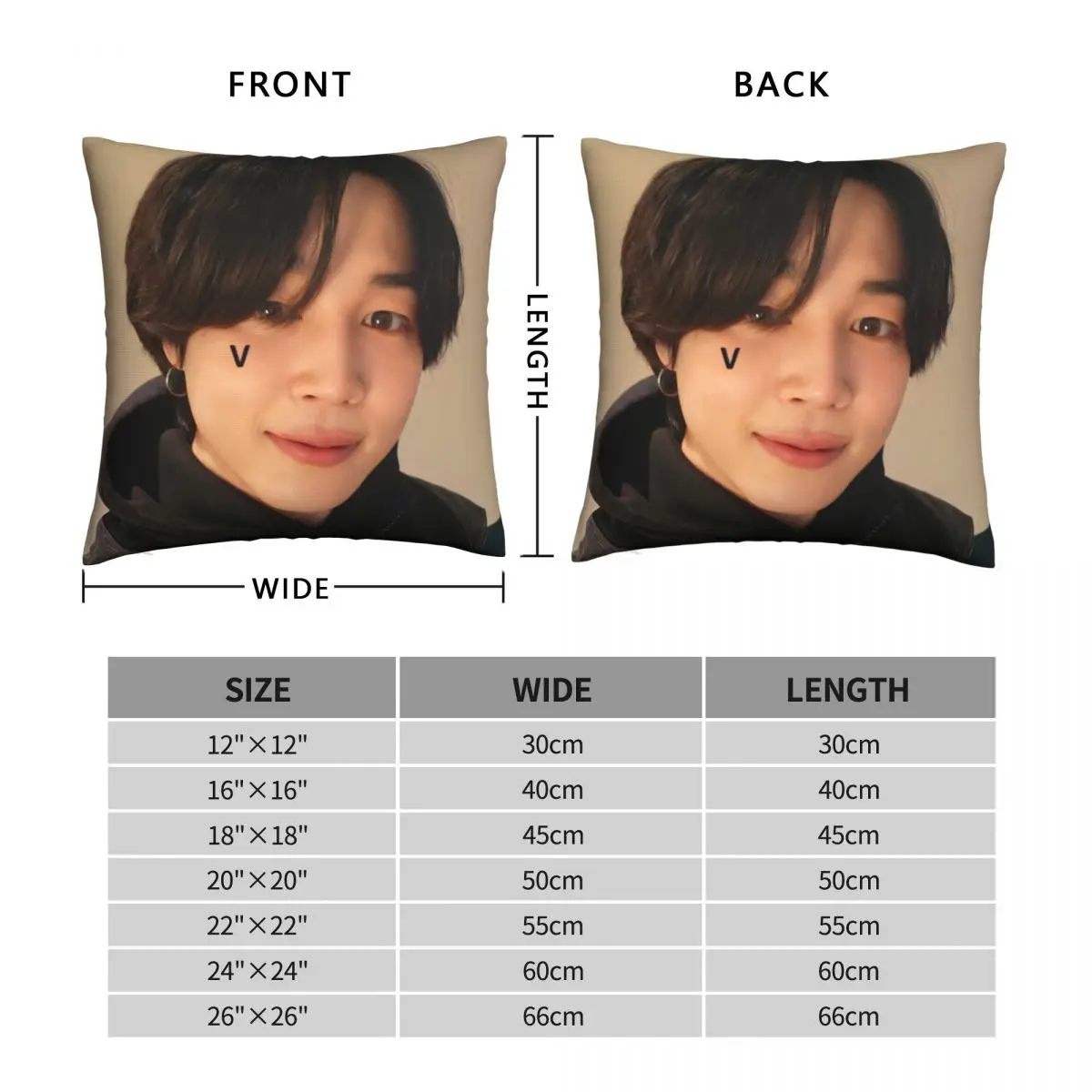 

Kpop Cushion Kpop Pillowcase Plush pillowcase Version Z14 Cushion Cover Square Poszewka 40x40CM 45x45CM