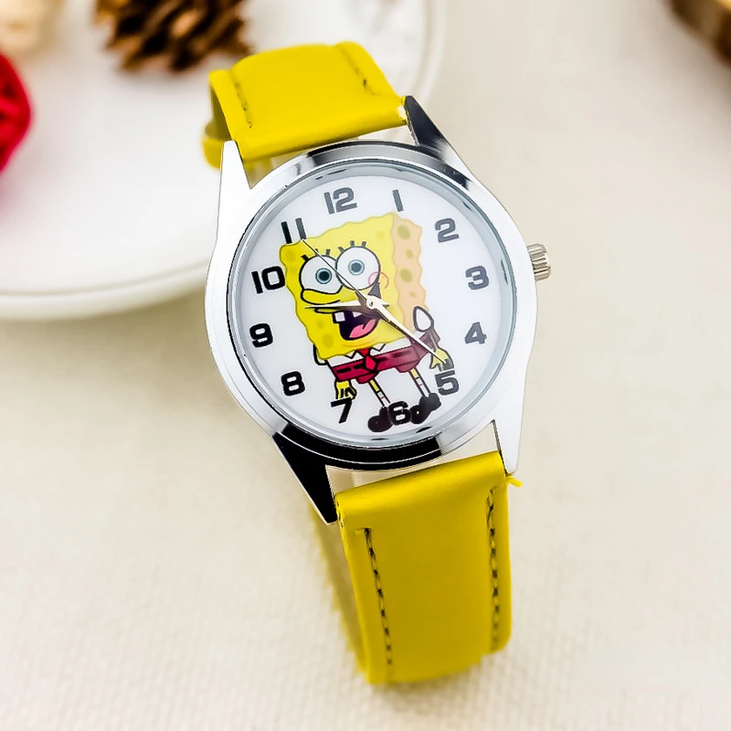 

Spongebob Children's Watch Anime Character Patrick Star Watch Bracelet Cartoon Quartz Electronic Kids Watch Birthday Gift