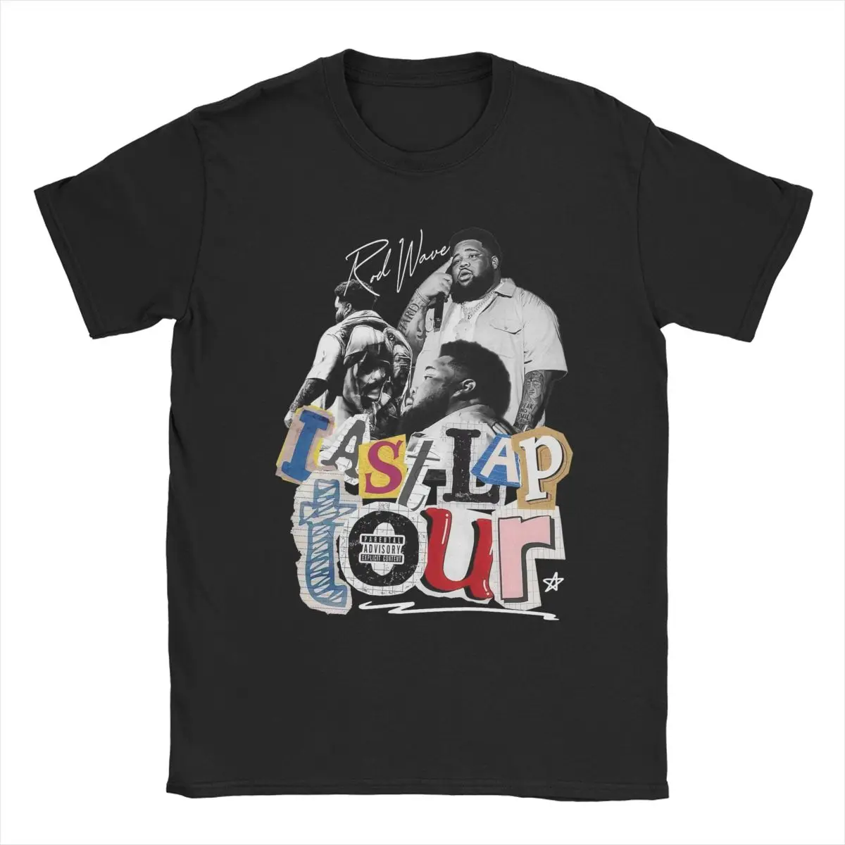 Мужские футболки Rod Wave Last Lap Tour для отдыха из 100% хлопка с короткими рукавами одежда