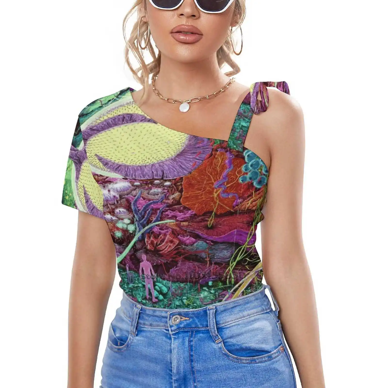 

Футболка женская с V-образным вырезом, на молнии, Y2K