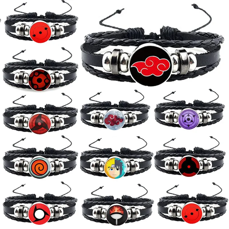 

Anime Naruto Bracelet Prop NARUTO Akatsuki Cosplay Accessories Sharingan Figure Uzumaki Kakashi Red Cloud Bracelet Cool Kids Toy