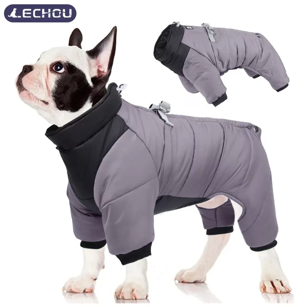

NEW Winter Dog Clothes Thicken Warm Puppy Jacket French Bulldog Waterproof Coat for Small Medium Dogs Pug Chihuahua Cotton Cloth