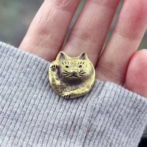 Кожаные заклепки фортуна кот 5 шт