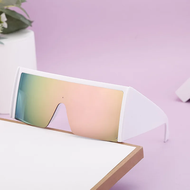 Большие Квадратные Солнцезащитные очки Y2K с плоским верхом для мужчин и женщин