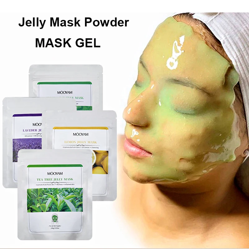 100g 24k Gold Hydro Jelly Face Mask Powder Gel Rose Skin Care Powder for Collagen Peel Gel Soft Mask Anti Age Beauty DIY Spy