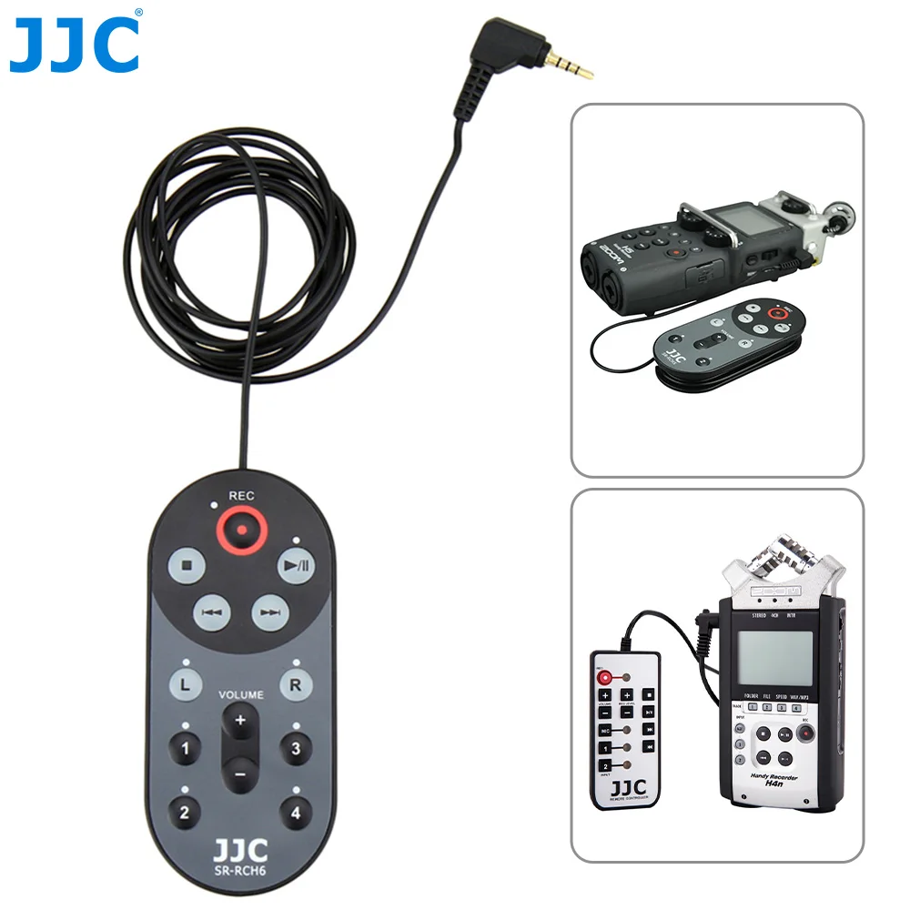 

Проводной пульт дистанционного управления JJC для Zoom H4n & H4n Pro H5 H6, удобный портативный цифровой рекордер, заменяет фотографию