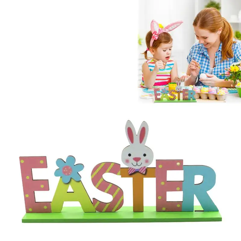 

Easter Table Centerpieces Decorations Easter Decor Spring Decor Colorful Easter Spring Alphabet With Bunny Chick Pendant For