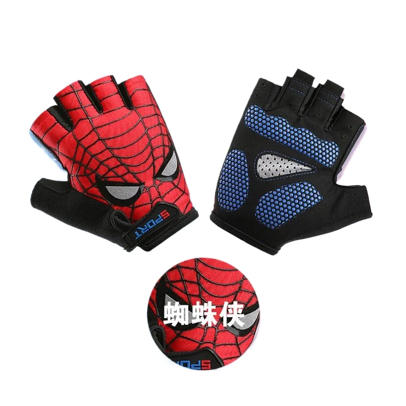 

Детские спортивные перчатки с рисунком Человека-паука Marvel, мужские и женские велосипедные противоскользящие перчатки для верховой езды, подарок