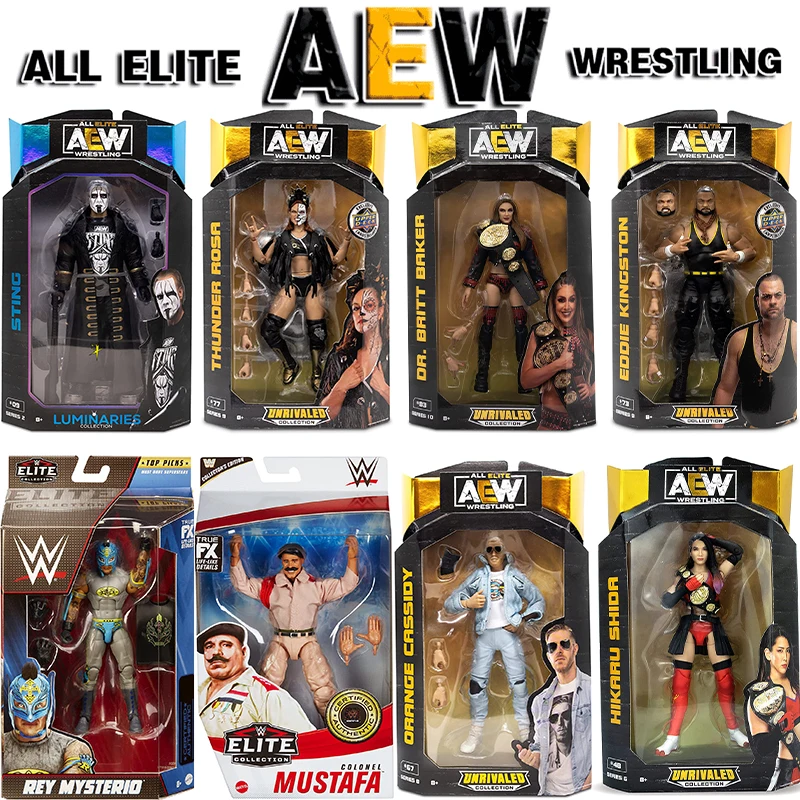 S Elite Rare Collection Wrestler Figurines Toys For Boys  Sets Collection Birthday Gift Wwf/wcw/wwe