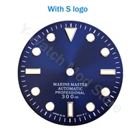seik for nh36 movement diving 300mm refitted with japanese c3 luminous watch case blue dial no window with s logo