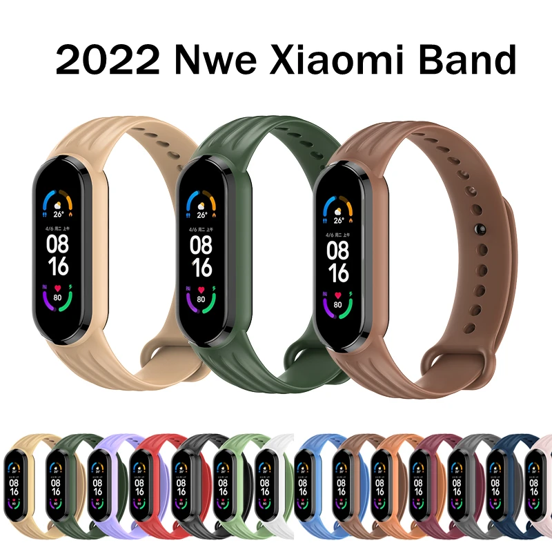 

Силиконовый сменный смарт-браслет для MI Band 6 5 4 3