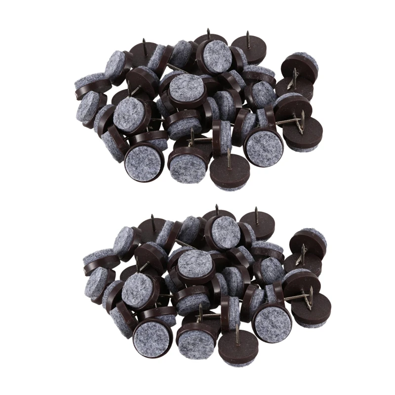 

80Pcs Furniture Feet Felt Floor Protector Pad Nail Stud 20Mm Dia