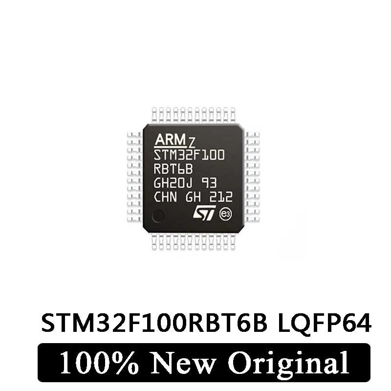 

2Pcs 100% New Original STM32F100RBT6B LQFP64 32-bit microcontroller MCU ARM microcontroller chip IC Chipset In stock