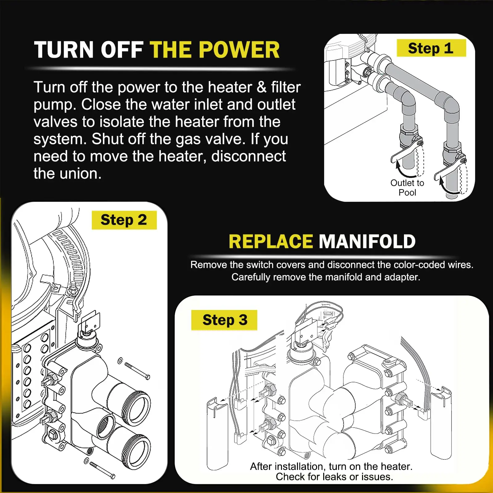 77707-0016 для комплекта замены коллектора нагреватель бассейна и спа прочный