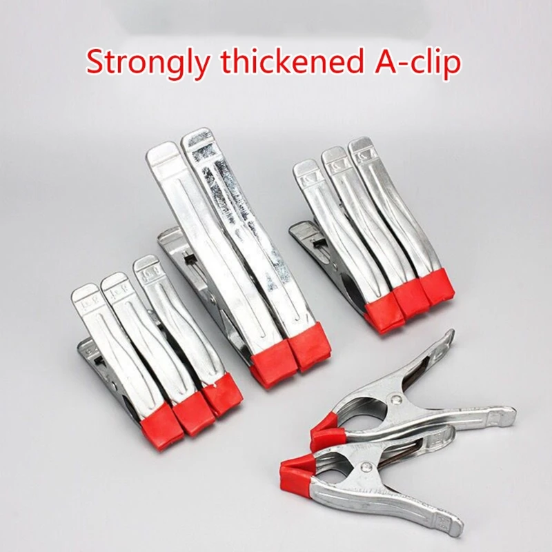 

DIY Crafting Metal Spring Clamp Nonslip Photography Woodworking Clip 4/6/7/9 In