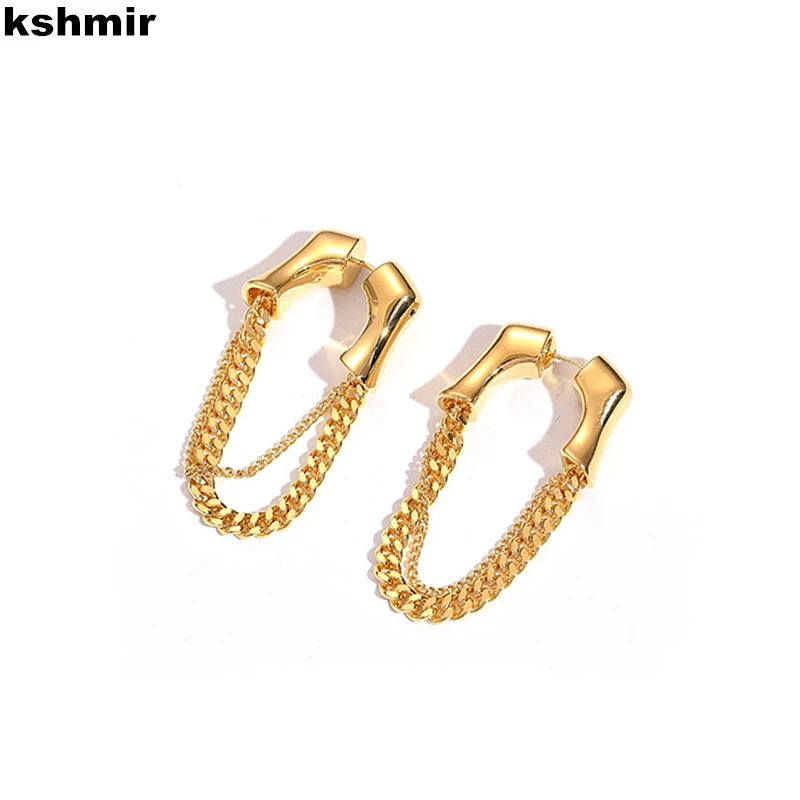 

kshmir Fringe earrings female light luxury chain female earrings simple fashion temperament high sense earrings