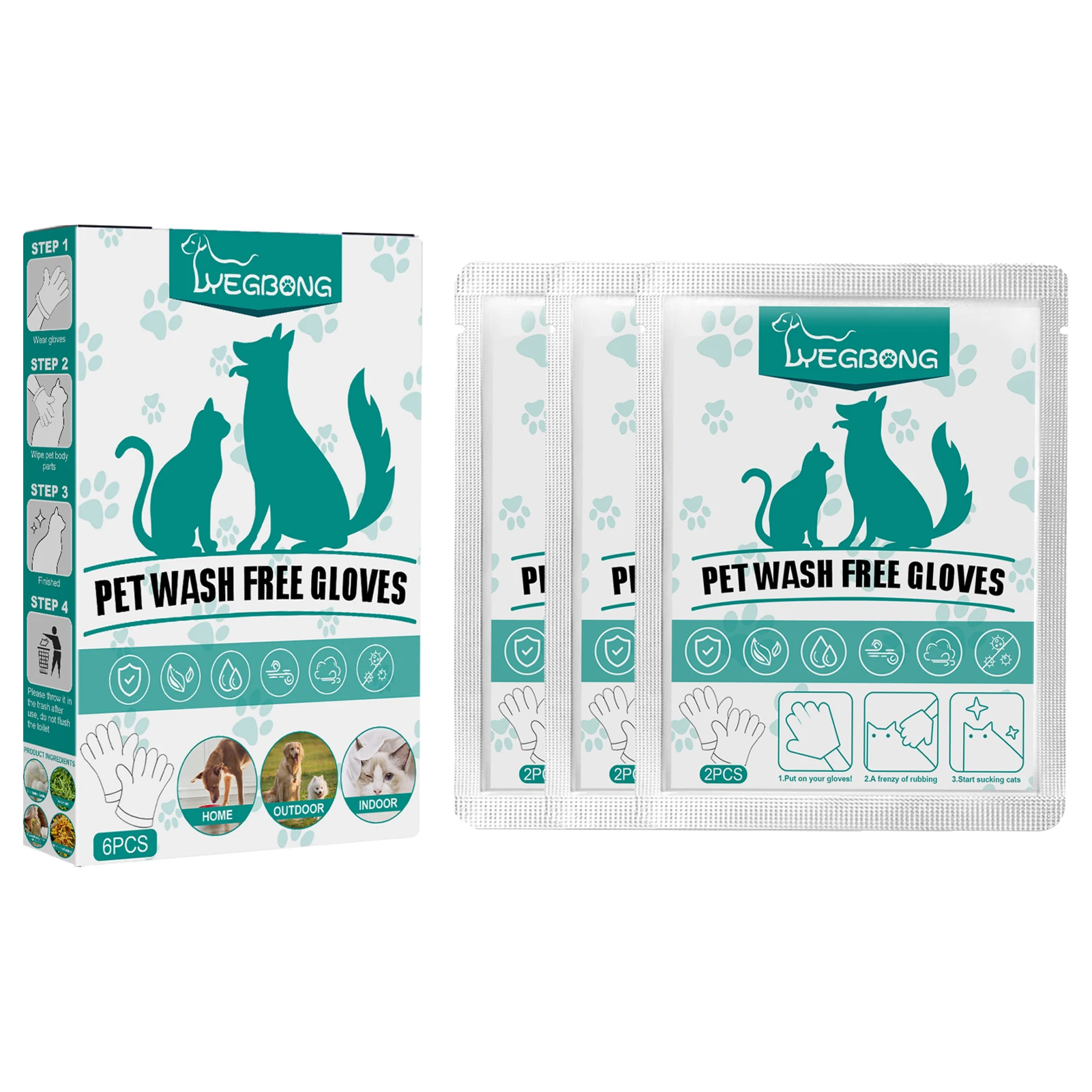 

Dog Glove Wipes For Dogs Cats Pet Wipes Cleaning Massage Gloves Hygienic Wipes Gloves For Dogs Cats Grooming Wipes For Easy Use