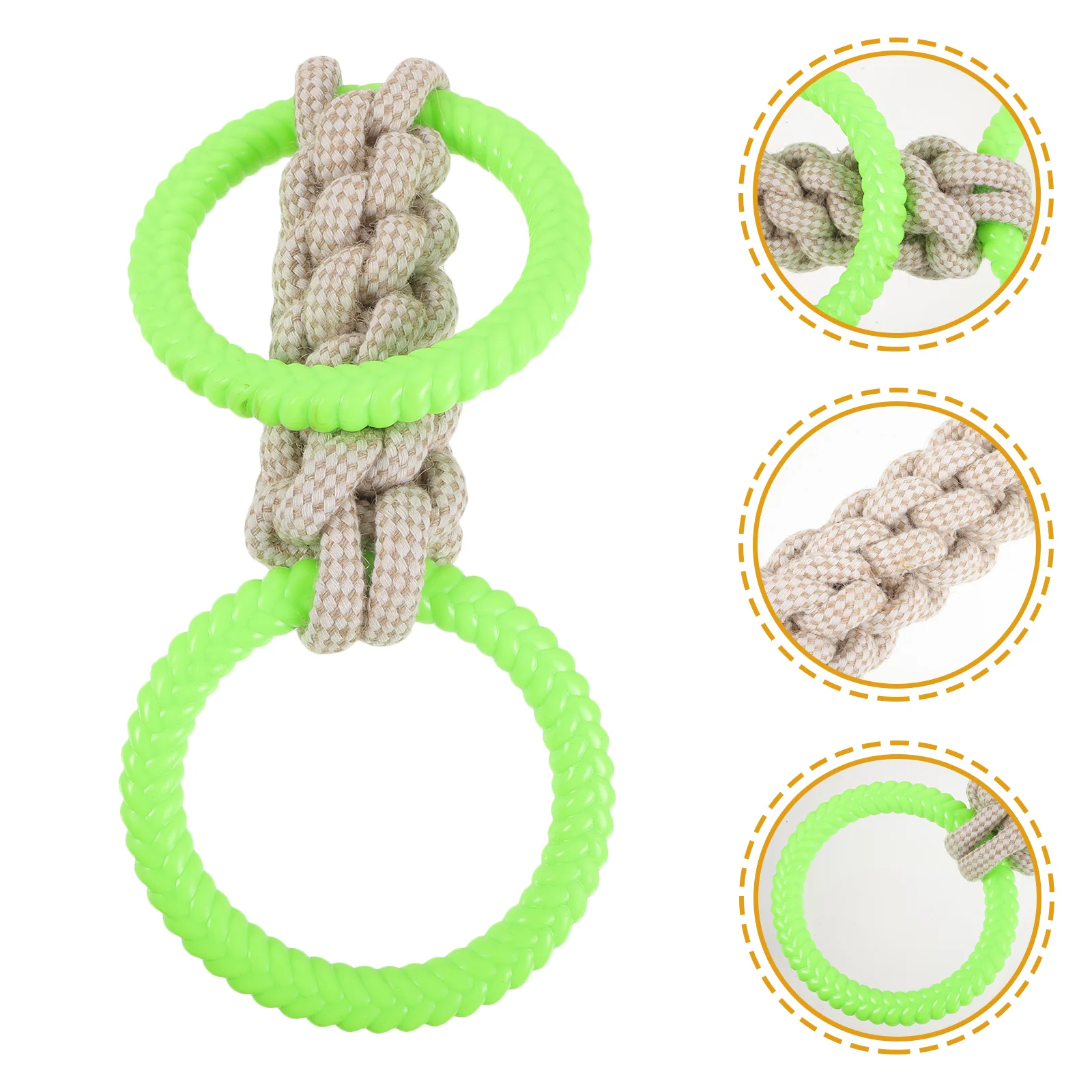 

Pet Cotton Rope Toy Small Dog Squeaky Toys Pull Tug For Dogs Rubber Interactive