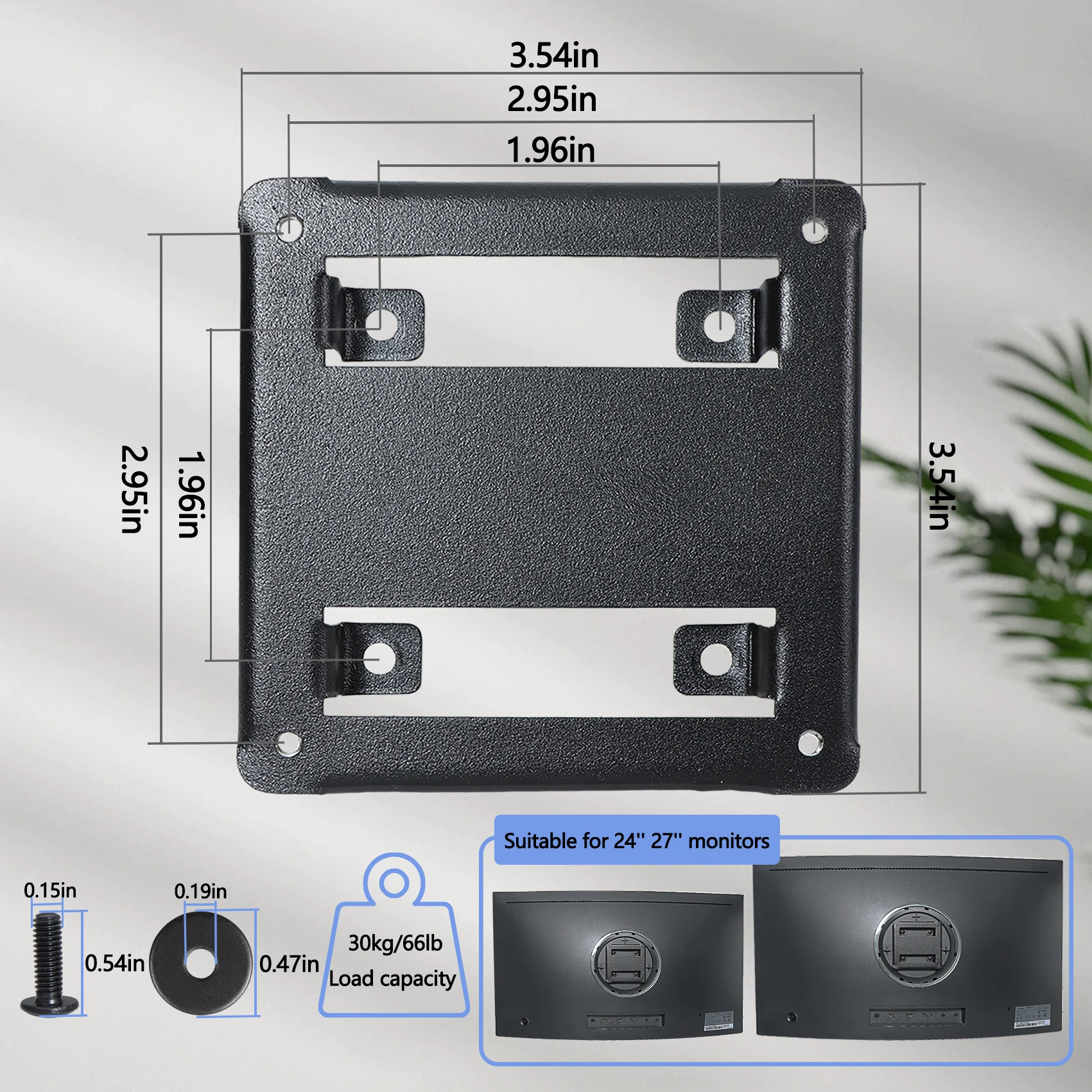 Фото Адаптер VESA для монитора Samsung CFG70 C24FG70FQU C24FG70FQW C24FG70FQE C24FG70FQM C24FG70FQI C24FG70FQL C24FG73FQU C27FG70FQU №3