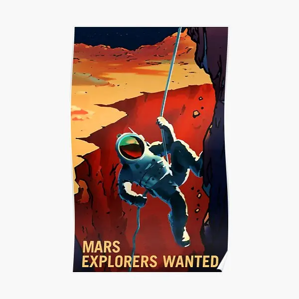 

Постер Mars Explorer с желаниями, декор для комнаты, винтажный Декор для дома, современная картина, забавная роспись, искусство без рамки