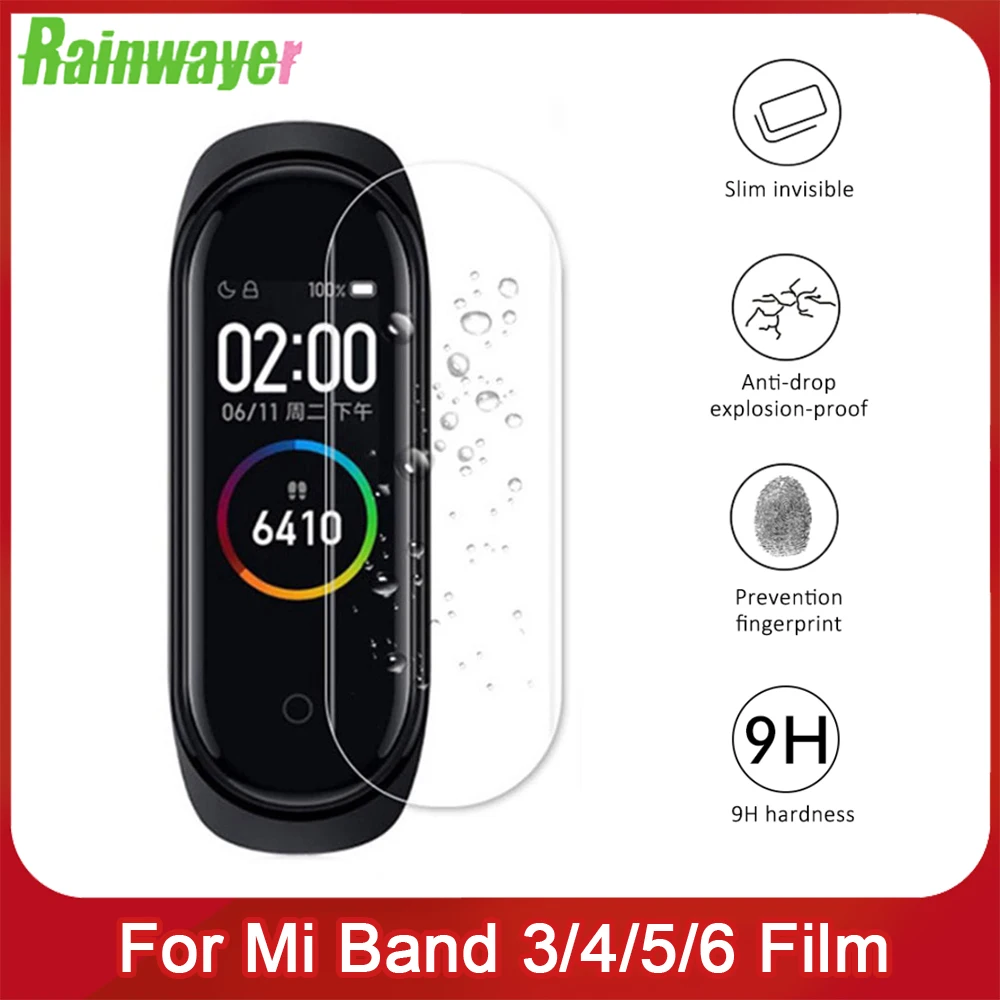 

Защитная пленка для экрана Mi Band 6 5 4 3, мягкая пленка с конденсатной водой, полноэкранная мягкая пленка HD, аксессуары для экрана браслета
