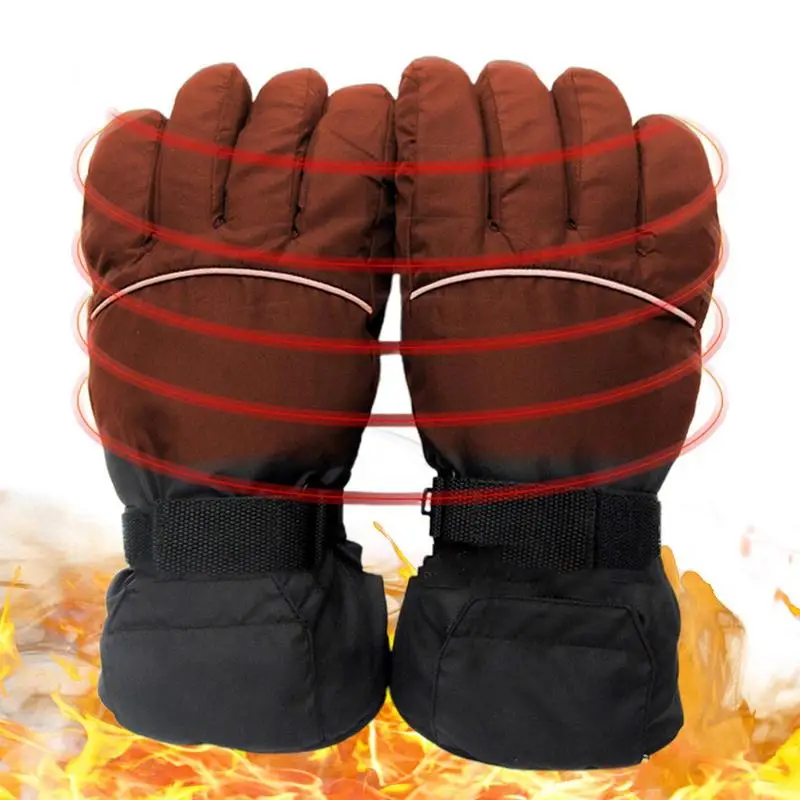 

4.5V Electric Gloves Battery Power Supply Winter Ski Cotton Heating Gloves Five Fingers Outdoor Ridding Fishing Heating Gloves