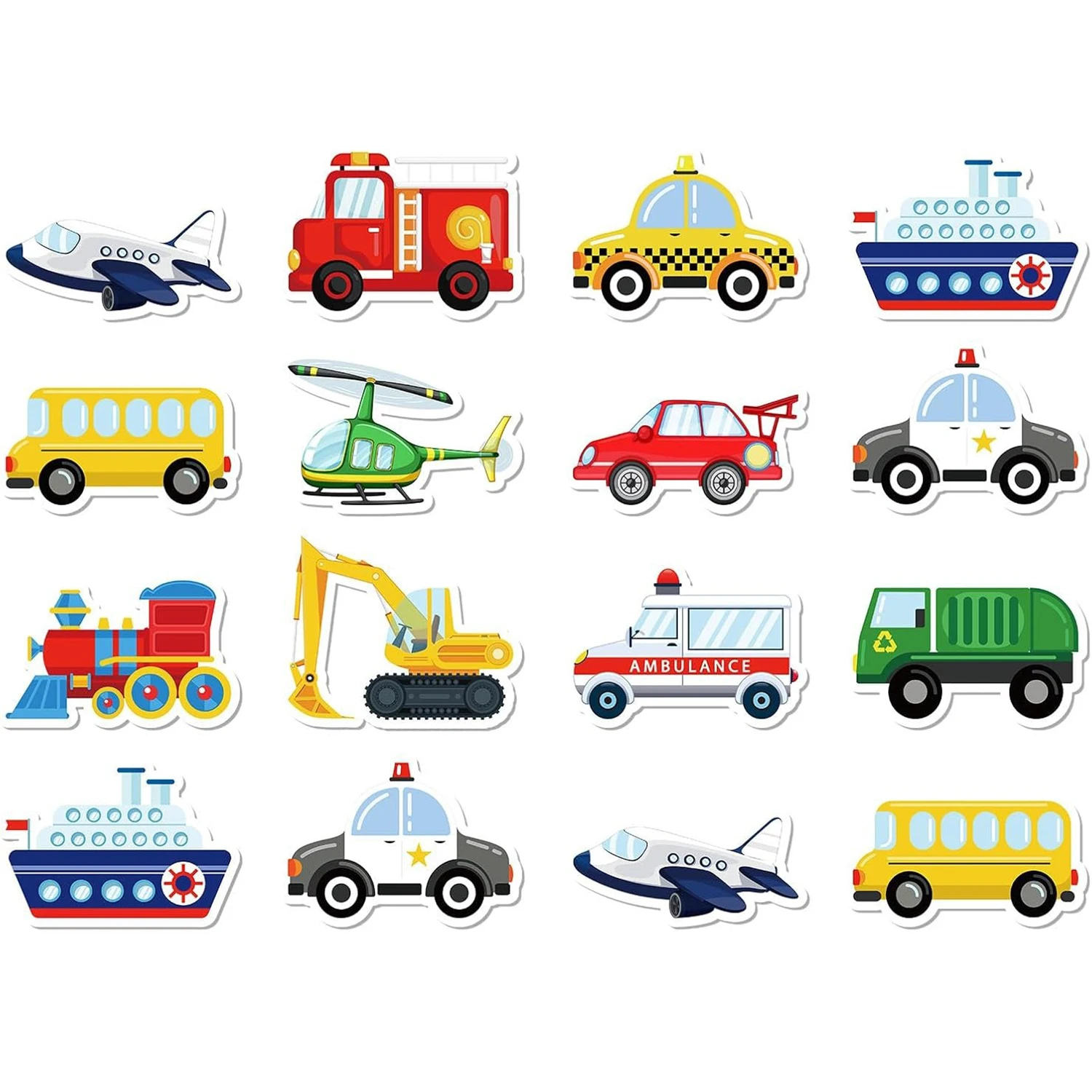 

Набор наклеек с мультяшными автомобилями