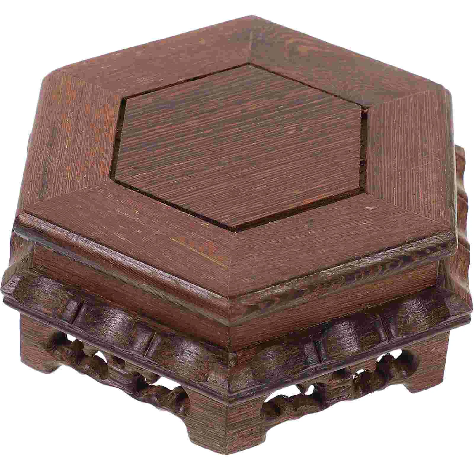 

Stand Indoor Riser Rack Display Shelf Household Holder Fish Bowl Vintage Pots