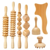 wood therapy massage set maderoterapia massager roller anti cellulite slimming gua sha massager for body back foot masajeador