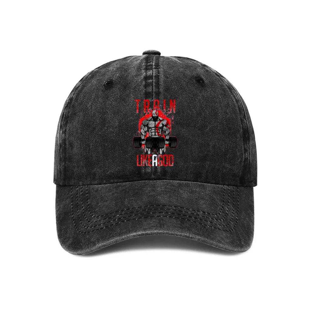 

Summer Cap Sun Visor TRAIN LIKE A GOD Hip Hop Caps God Cowboy Hat Peaked Hats