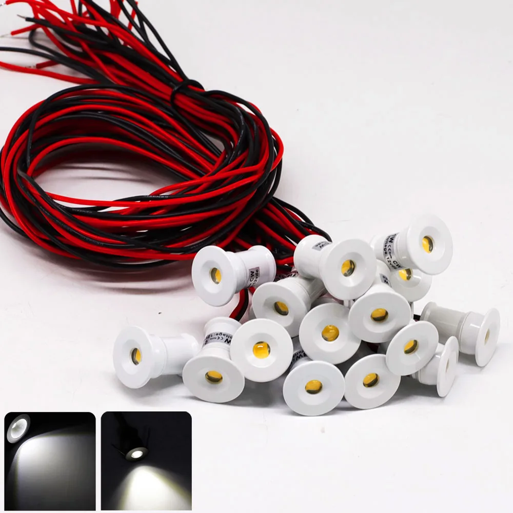 Мини-светильники для шкафа светодиодные точечные светильники 12 В с регулируемой