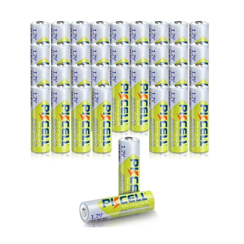 

36PCS PKCELL AA 2600Mah 1.2V 2A Ni-Mh Rechargeable Batteries AA Bateria Baterias For Digital Camera