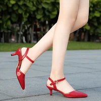 2022 new elegant fashion banquet pointed shallow mouth single shoes ladies sexy stilettos large size womens shoes 35 46 size