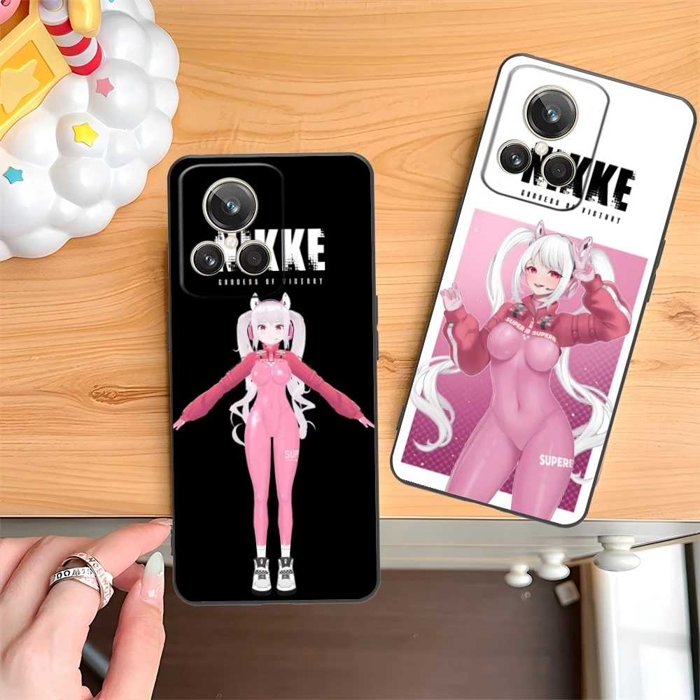 Чехол для телефона с рисунком богини NIKKE Alice черный мягкий чехол Realme GT 2 9i 8i 7i Pro X50 X2