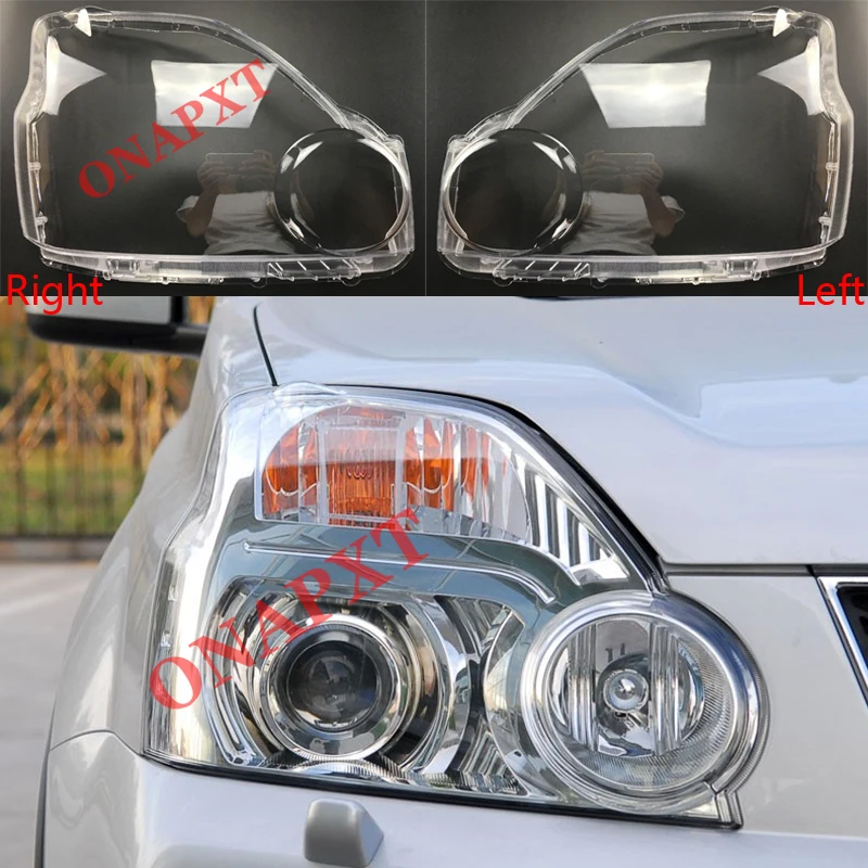 

Чехол для передсветильник фары автомобиля для Nissan X-TRAIL 2007-2011, Прозрачный Абажур для передней фары автомобиля, стеклянный чехол для объектива