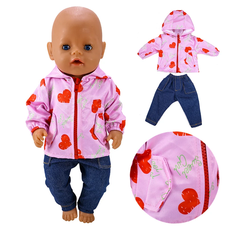 17 Zoll Puppe Kleidung Schöne Hoodies Hosen Neue Geboren Baby Outfit Baby Puppe Spielzeug Kleidung Anzug Spielzeug Für Mädchen Reborn Puppe Outwear