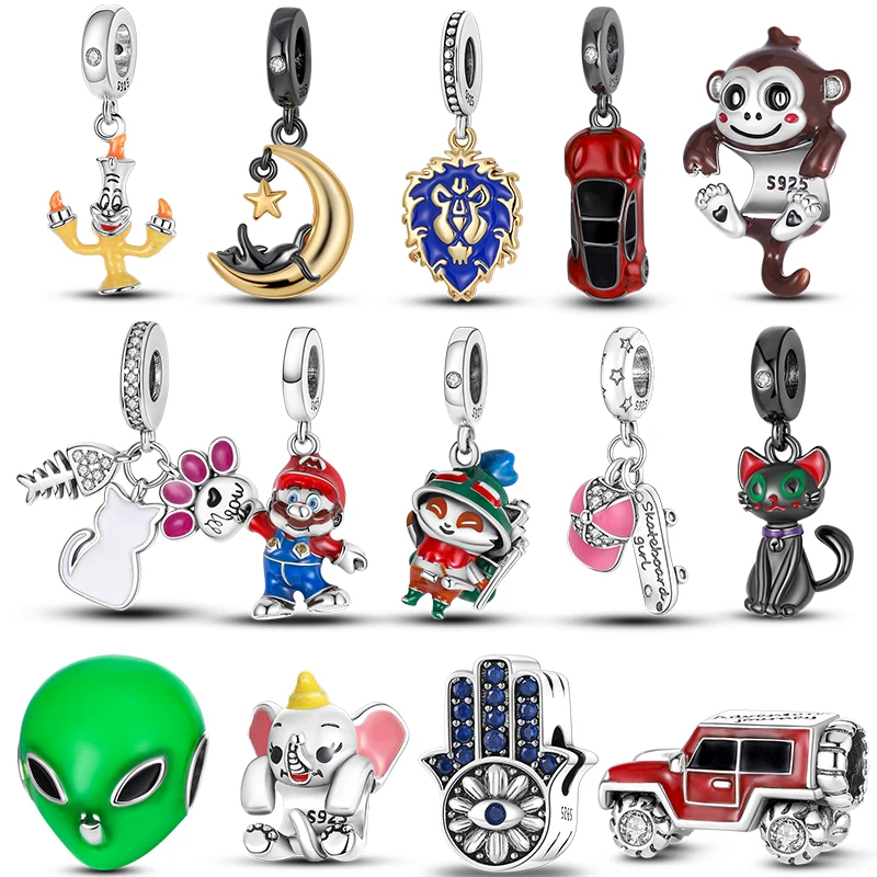 

Женские Подвески из серебра 2022 пробы, подходят для браслетов Pandora