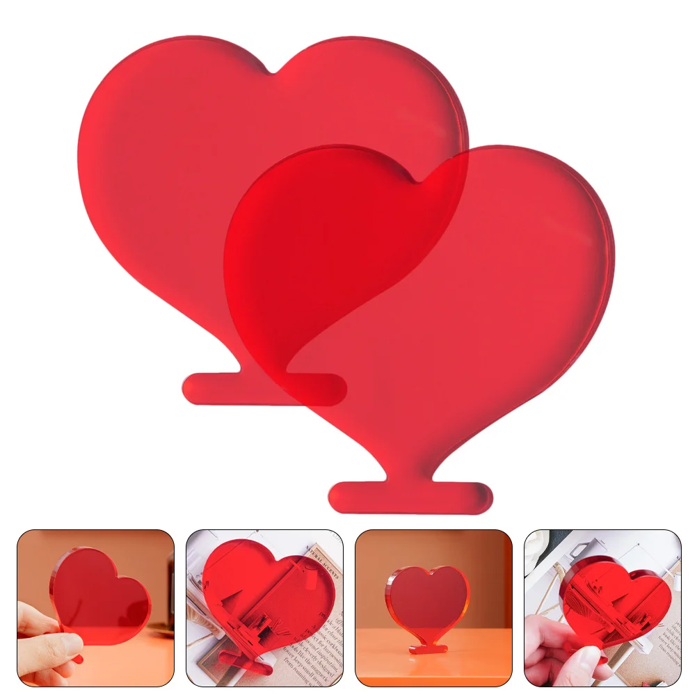 

Heart Table Day Valentine S Decorations Signs Centerpiece Sign Acrylic Wedding Decoration Red Romantic Tiered Tray Valentines