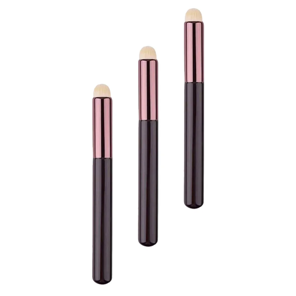 

3 Pcs Concealer Brush Lip Lipstick Applicator Gloss Artificial Fiber Wooden Handle Smudging Miss Liquid Eyeliner Brushes