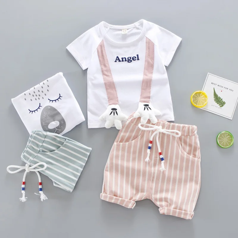 Baby Boy Summer Clothes T-Shirt+Shorts Cute Children's Clothing Casual Sports Suit New Children Twins Baby Clothes Toddler Sets